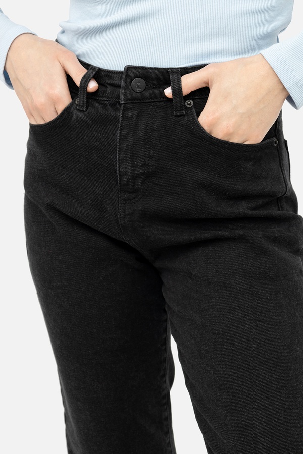 Женские джинсы мом 50 цвет темно-серый ЦБ-00236267 SKT000951968 фото