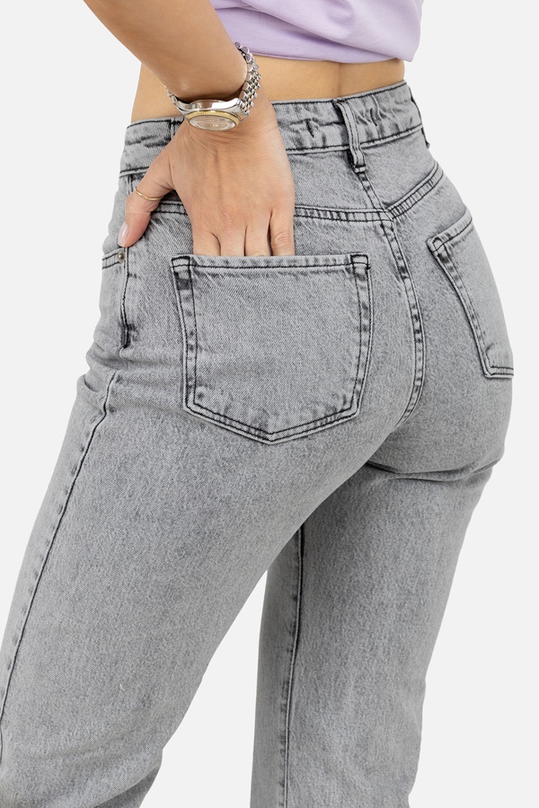 Женские джинсы straight 38 цвет светло-серый ЦБ-00247186 SKT000986379 фото