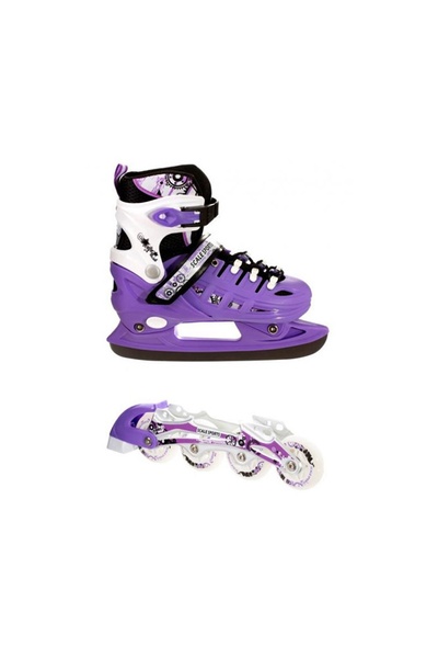 Раздвижные коньки + ролики 2 в 1 Scale Sports М цвет фиолетовый ЦБ-00183444 SKT000606900 фото