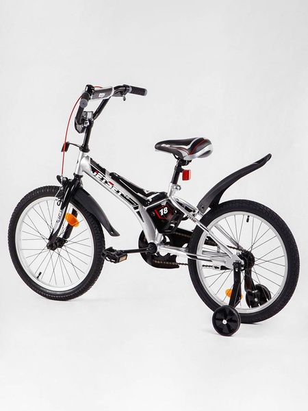 Детский двухколесный велосипед 18" дюймов цвет бело-черный ЦБ-00213417 SKT000893669 фото