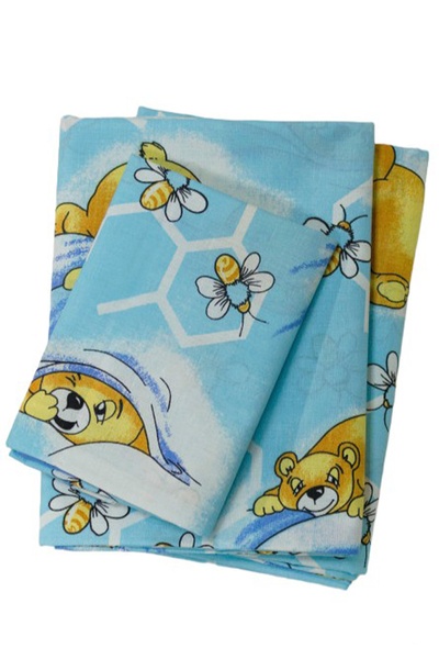 Детский комплект постельного белья цвет голубой ЦБ-00236964 SKT000953282 фото