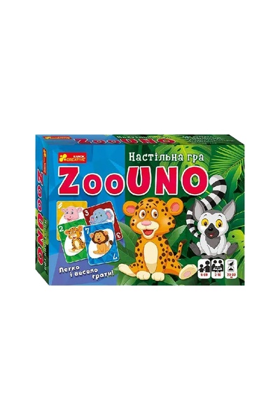 Настільна гра "Зооуно" колір різнокольоровий ЦБ-00196102 SKT000858609 фото