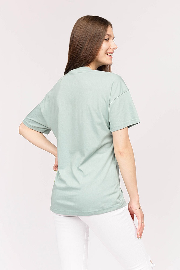 Жіноча футболка 42 колір м'ятний ЦБ-00193571 SKT000852126 фото
