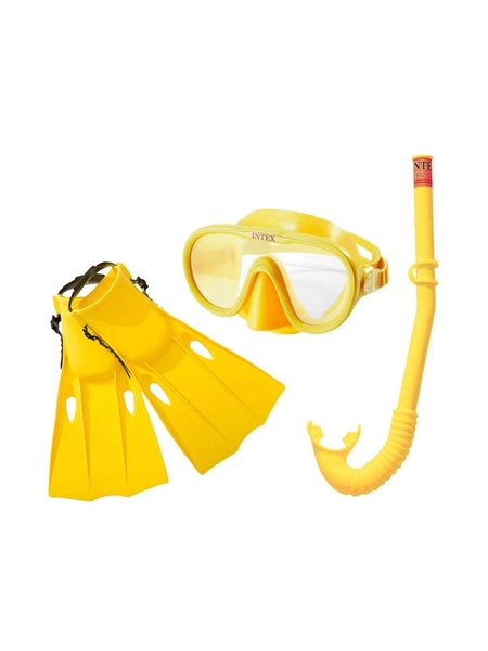 Набор для плавания: трубка, маска, ласты цвет желтый ЦБ-00165991 SKT000559295 фото