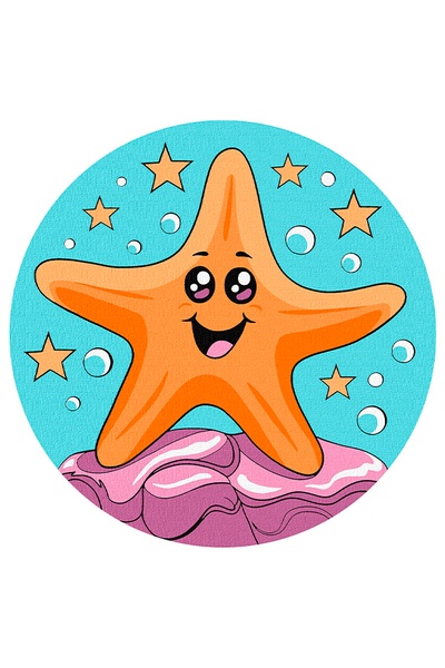 Набор для росписи по номерам "Веселая морская звезда" цвет разноцветный ЦБ-00245844 SKT000982858 фото
