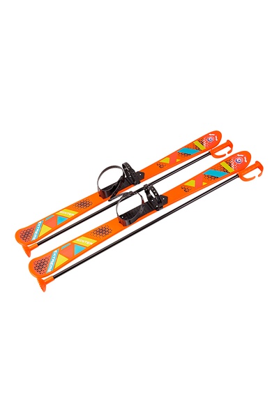 Лыжи с палками детские цвет оранжевый ЦБ-00236803 SKT000952859 фото