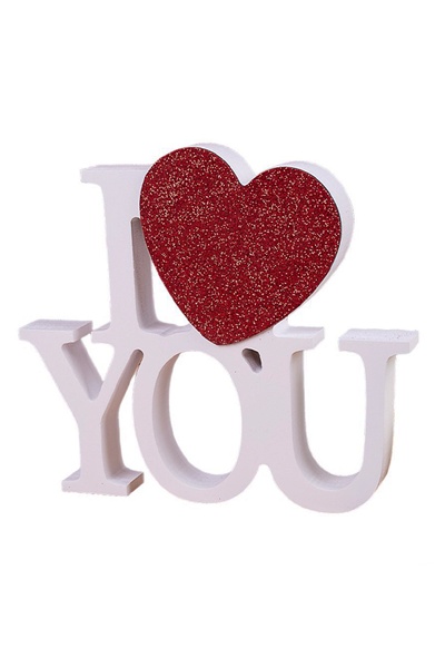3D cтатуэтка - I love you сердце с глитером цвет разноцветный ЦБ-00242632 SKT000965393 фото
