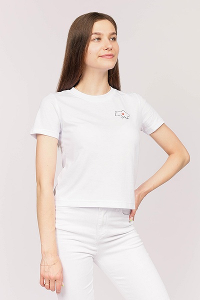Женская футболка цвет белый ЦБ-00193566 SKT000852112 фото