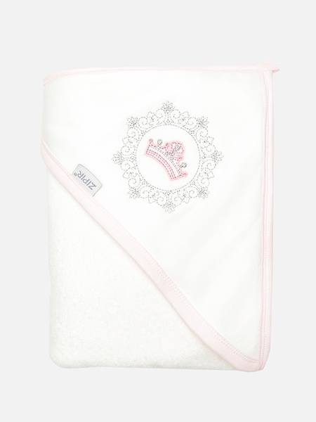 Полотенце для купания для девочки (уголок) цвет белый ЦБ-00202973 SKT000873285 фото