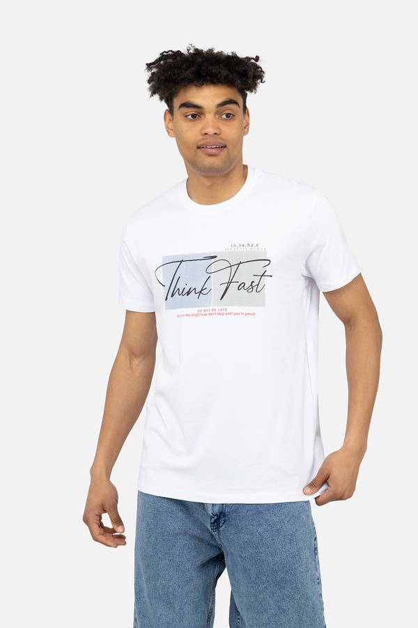 Мужская футболка с коротким рукавом 46 цвет белый ЦБ-00243178 SKT000967286 фото