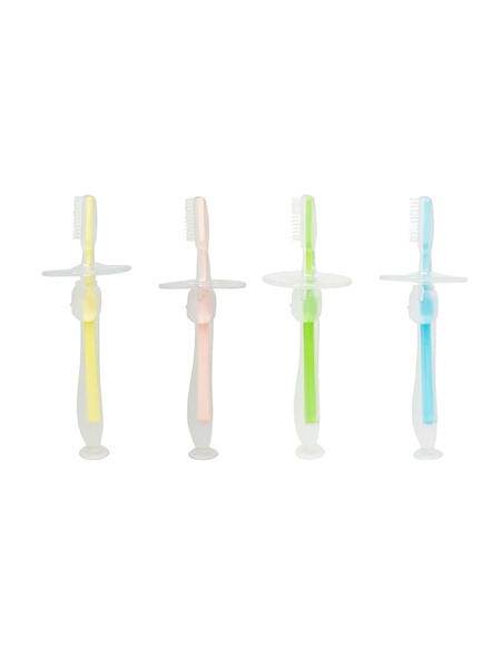 Силиконовая зубная щетка с ограничителем цвет разноцветный ЦБ-00228041 SKT000928138 фото