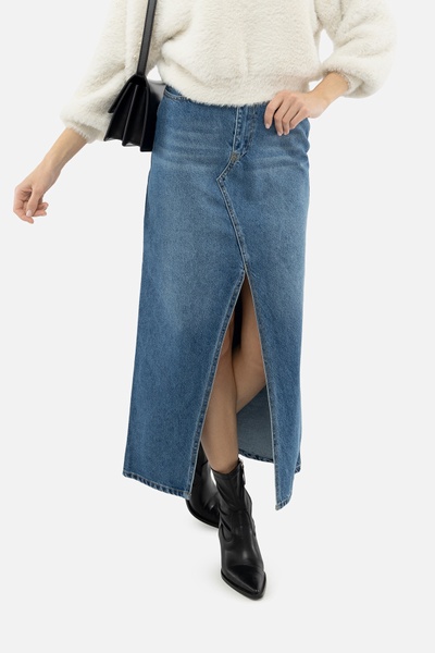 Жіноча джинсова спідниця 44 колір синій ЦБ-00233551 SKT000941740 фото