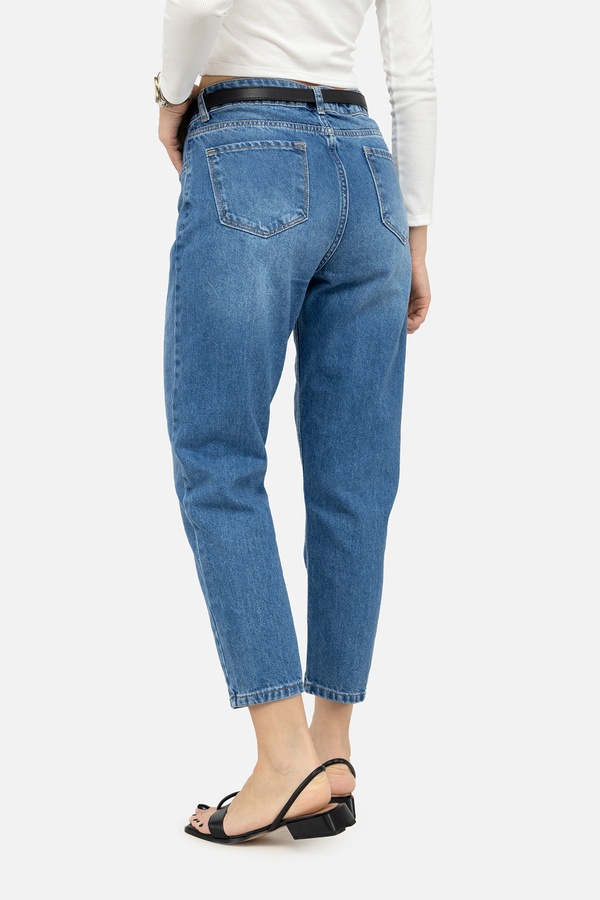 Жіночі джинси мом 40 колір синій ЦБ-00245749 SKT000982640 фото