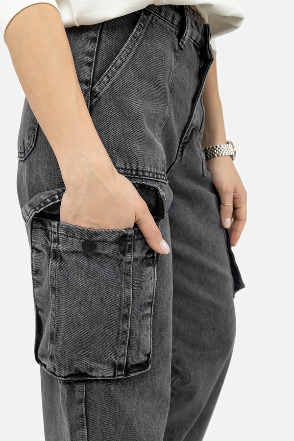 Жіночі джинси 38 колір сірий ЦБ-00244114 SKT000977809 фото
