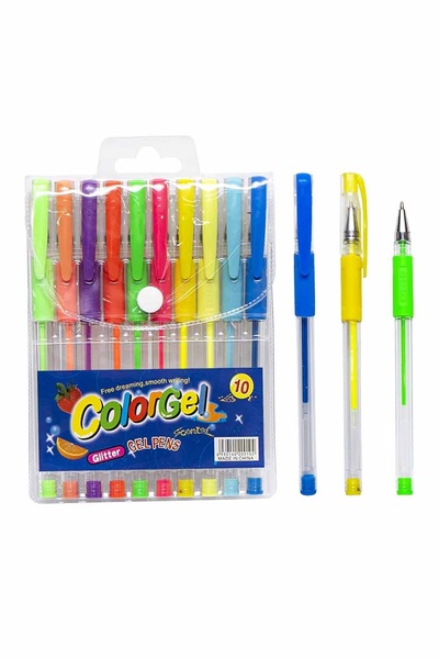 Набір ручок гелевих неонових 10 кольорів 108-6 колір різнокольоровий ЦБ-00183156 SKT000606035 фото