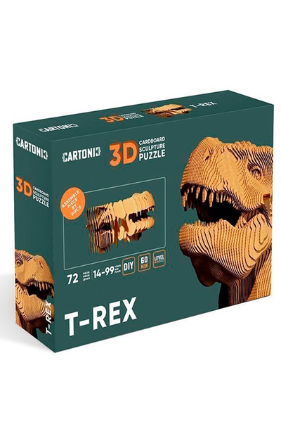 Картонный конструктор "Cartonic 3D Cartonic T-REX" цвет коричневый ЦБ-00235327 SKT000945784 фото