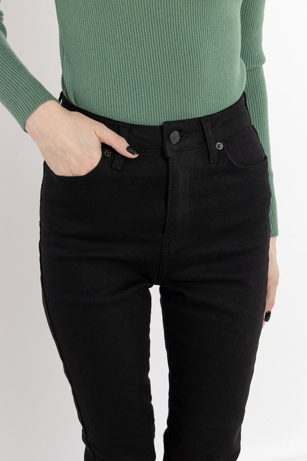 Жіночі джинси слім 34 колір чорний ЦБ-00235588 SKT000946404 фото
