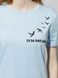 Жіноча футболка регуляр 46 колір блакитний ЦБ-00216234 SKT000900249 фото 2