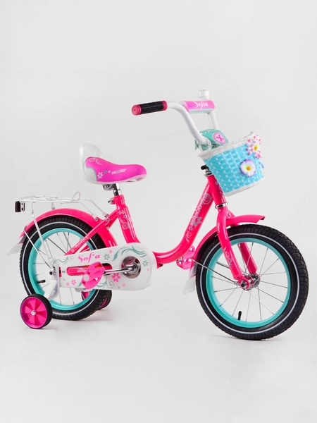 Велосипед 12" дюймов 2-х колесный SOFIA-N12-1 цвет розовый ЦБ-00218347 SKT000904322 фото