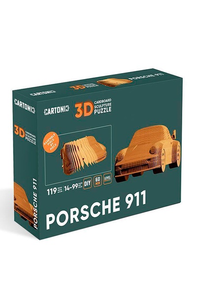 Картонный конструктор "Cartonic 3D Puzzle PORSCHE 911" цвет коричневый ЦБ-00235334 SKT000945793 фото