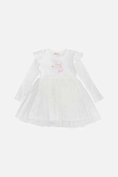 Платье для девочки 110 цвет молочный ЦБ-00241845 SKT000962817 фото