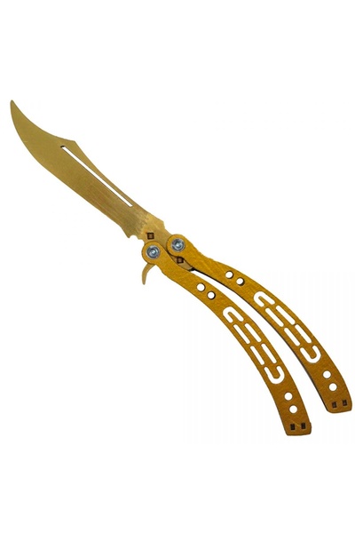 Игрушка - сувенирный нож "БАБОЧКА GOLD" цвет разноцветный ЦБ-00241136 SKT000961200 фото