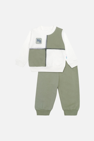Костюм з штанами для хлопчика 86 колір оливковий ЦБ-00243097 SKT000966944 фото