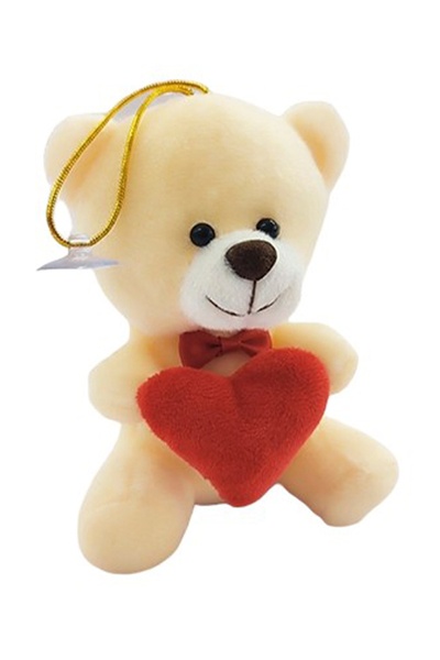 Текстильный сувенир Медвежонок "Михасик" с сердечком цвет молочный ЦБ-00244317 SKT000978417 фото