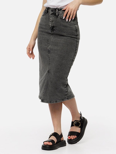 Жіноча джинсова довга спідниця 46 колір сірий ЦБ-00214225 SKT000895972 фото