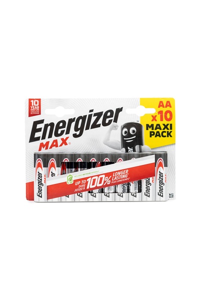 Батарейки Energizer MAX AA BP10 шт, ціна за 1 шт колір різнокольоровий ЦБ-00247497 SKT000987319 фото