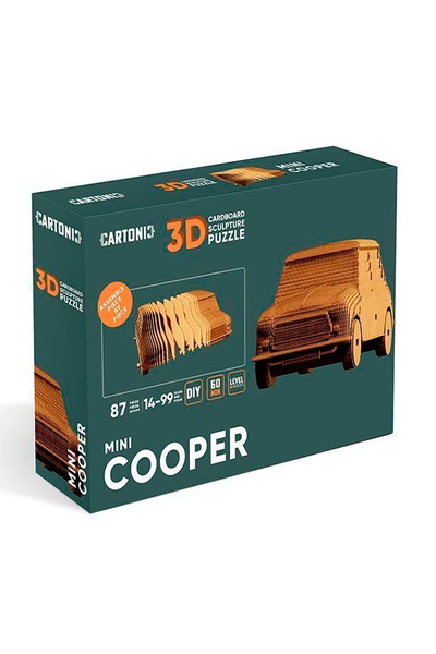 Картонный конструктор "Cartonic 3D Puzzle MINI COOPER" цвет коричневый ЦБ-00241056 SKT000961064 фото