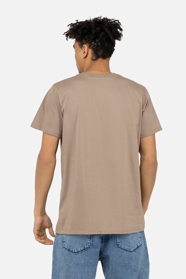 Чоловіча футболка з коротким рукавом 44 колір коричневий ЦБ-00242140 SKT000963647 фото