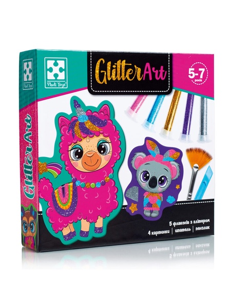 Набор для творчества - "Glitter Art. Блестящие зверьки" цвет разноцветный ЦБ-00229813 SKT000933253 фото